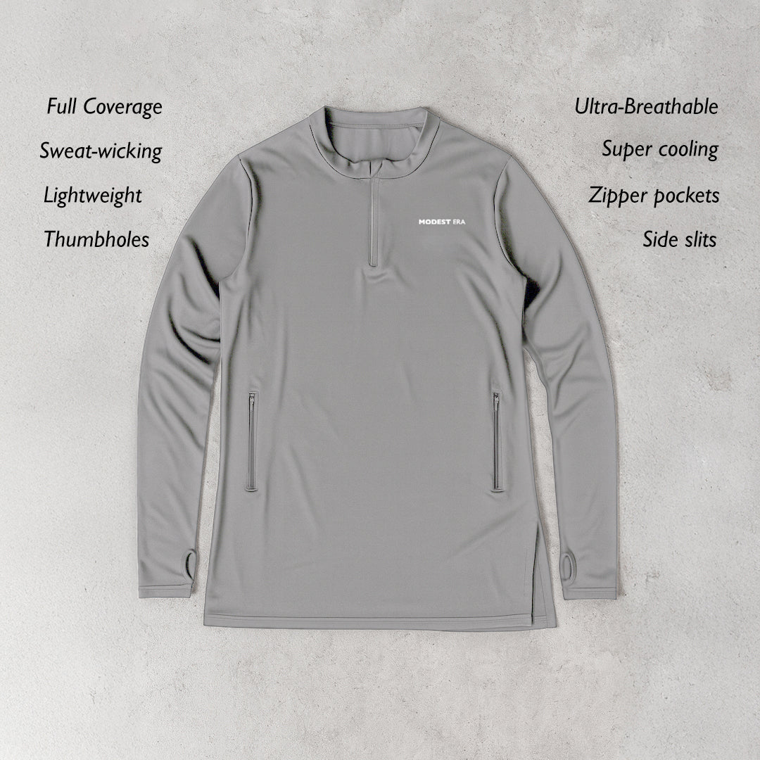 Long-Sleeve Modest Breathable Top